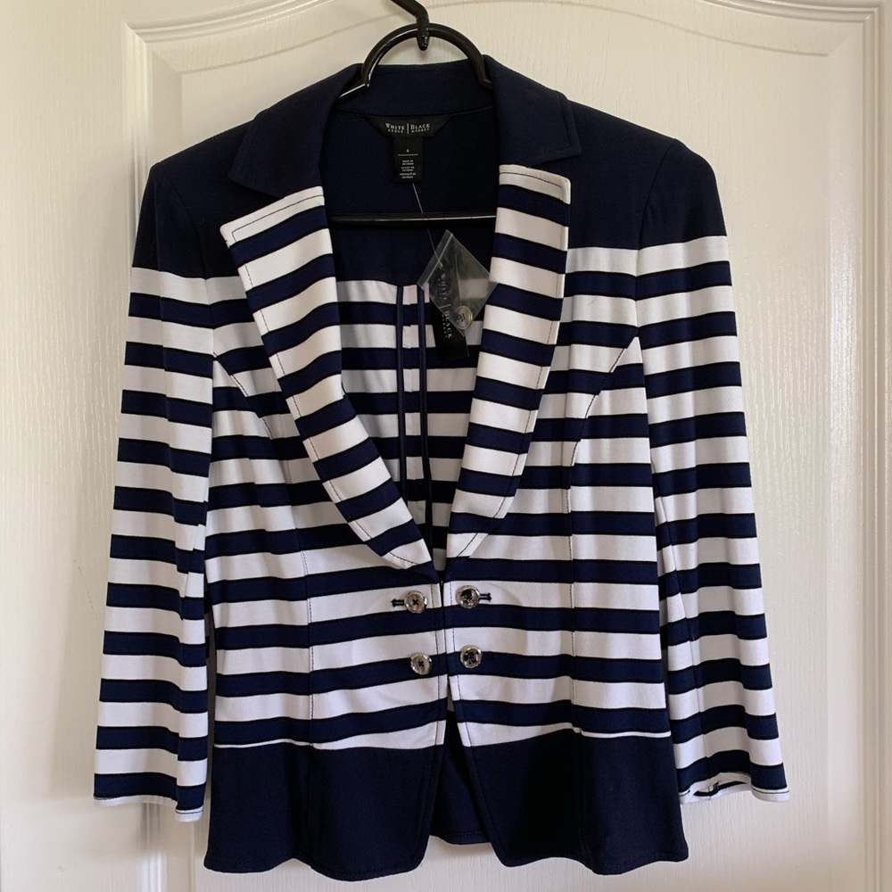 White House Black Market Striped Blazer